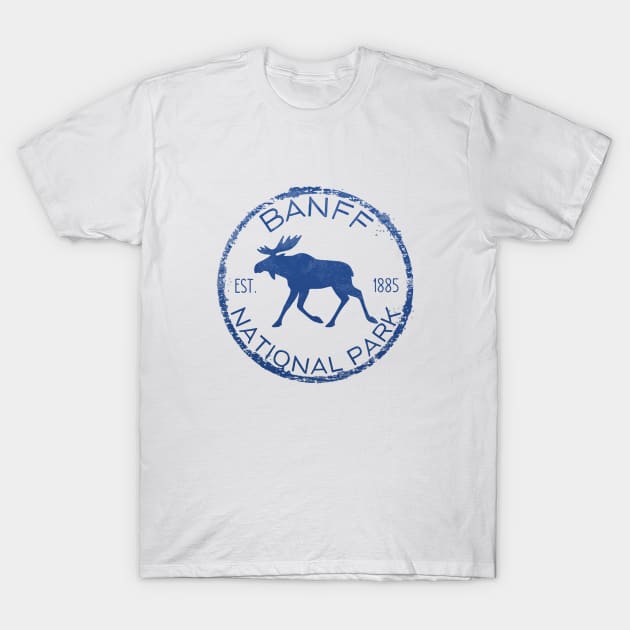 Banff National Park Alberta Canada Moose Lovers Souvenir T-Shirt by Pine Hill Goods